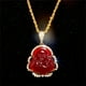 thumbnail image 1 of 1pc Luxury Buddha Necklace for Men - Shiny White and Pink Pendant Jewelry for Birthdays and Special Occasions, 1 of 5