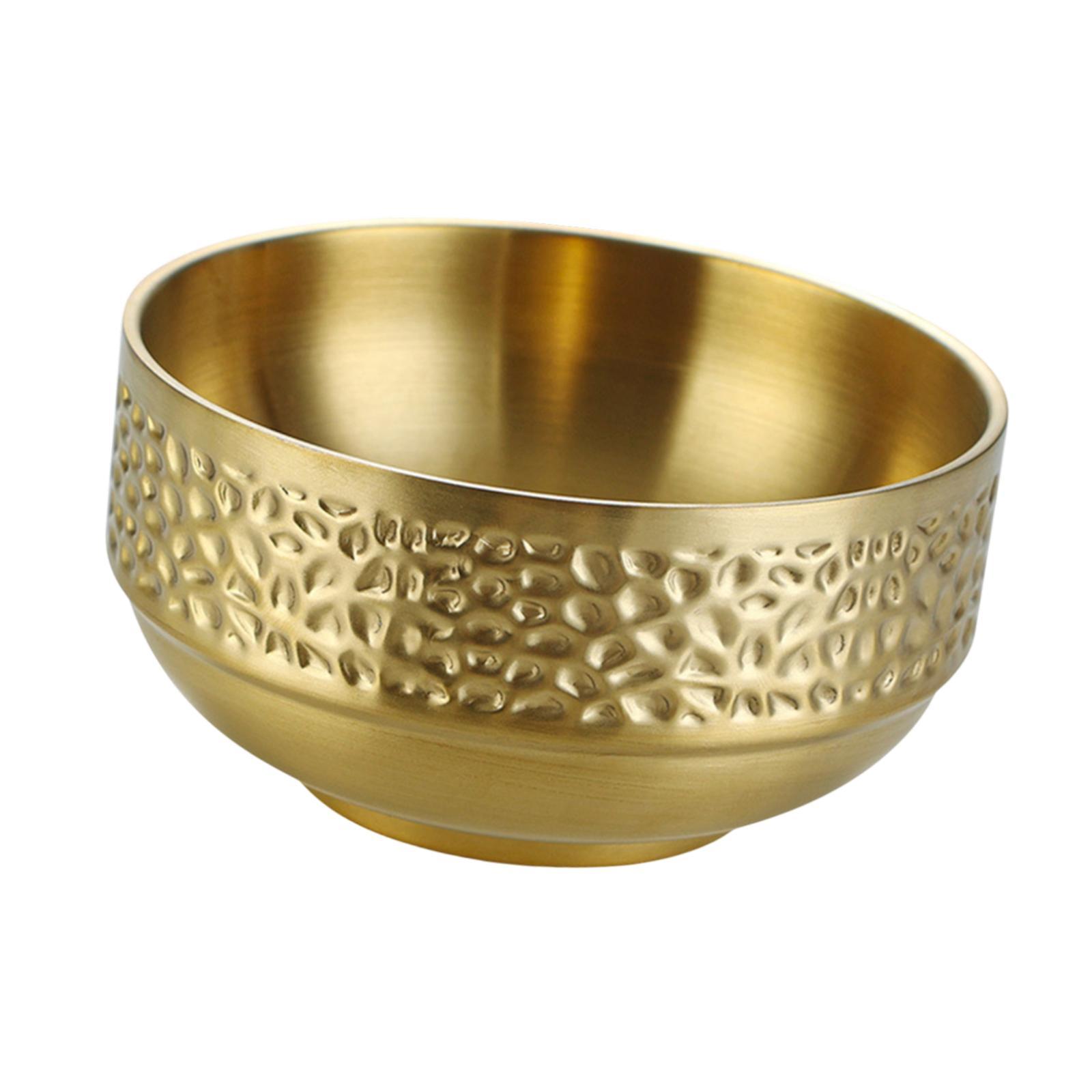 Magideal - Tazón De Sopa De Acero Inoxidable, Tazón De Kimchi, Tazón De Mezcla Resistente Al Calor Con Diseño De Martillo, Tazón De Postre Para Uso Doméstico, Pequeño