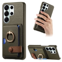 Funda Foxdock Para Samsung Galaxy S26 Ultra Protección Antigolpes, Función De Soporte, Con Anillo Y Cartera Magnética-Verde