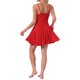 thumbnail image 3 of INSPIRE CHIC Vestido de Noche para Mujer con Volante en el Dobladillo, Mezcla de Rayón Suave, Tirantes Finos, Vestido de Dormir con Tirantes Ajustables L Rojo, 3 of 6