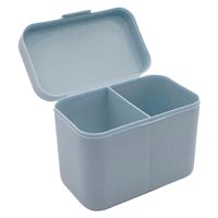 Magideal - Hisopo De Algodón Y Soporte Para Hisopos De Algodón, Dispensador, Organizador De Almacenamiento, Contenedor De Almohadillas Cosméticas, Contenedor De Azul