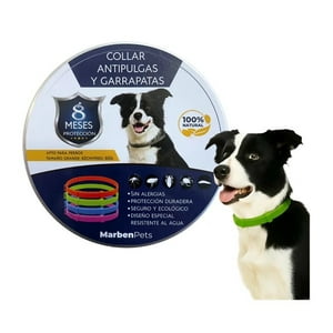 Marben Pets - Collar Repelente Anti Pulgas Para Perro Ajustable 62 Cm Verde