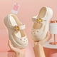 thumbnail image 3 of Girls Cute Floral Print Clog Sandals, Kids Casual Dress Up Mary Jane Shoes With Assorted Colors, 3 of 3