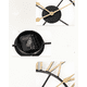 thumbnail image 3 of Reloj Mural Retro de Cuarzo Metálico Dorado y Negro 60 cm, 3 of 6