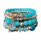 thumbnail image 2 of Pulsera De Cuentas Multicapa Pulseras Llamativas únicas Para Fiesta En La Playa Del Festival Azul, 2 of 3