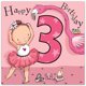 thumbnail image 2 of Tarjeta de Cumpleaños Twizler Bailarina para Niña de 3 Años, 2 of 7