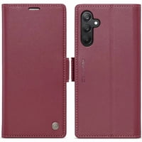 Caseme Tipo Cartera Samsung Galaxy A25 5G Con Cierre Magnético, Rfid, Tarjetero, Soporte, Carga Inalámbrica