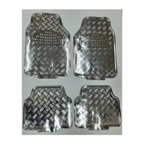 Mundo Accesorios - Alfombra Auto Goma Tuning 4 Piezas Gris Carbon