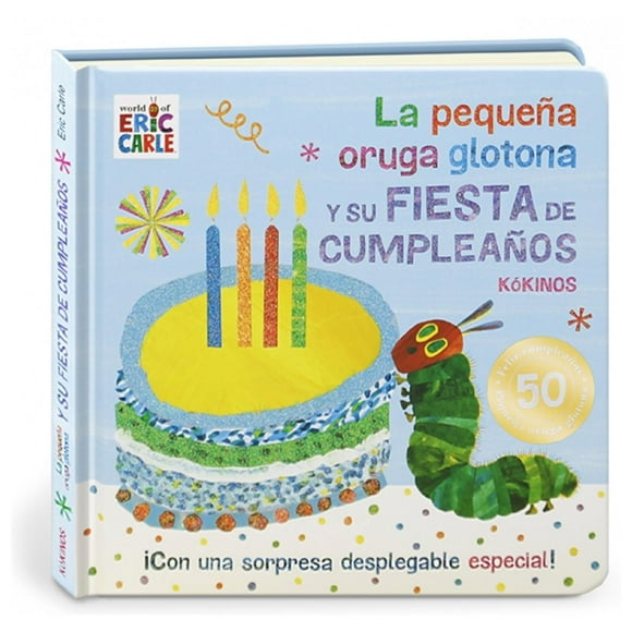 La pequeña oruga glotona y su fiesta de cumpleaños blanco