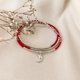 thumbnail image 2 of Maxi Pulsera Miyuki Roja con Luna de Plata y Circón — 3 en 1: pulsera, collar o tobillera, 2 of 4