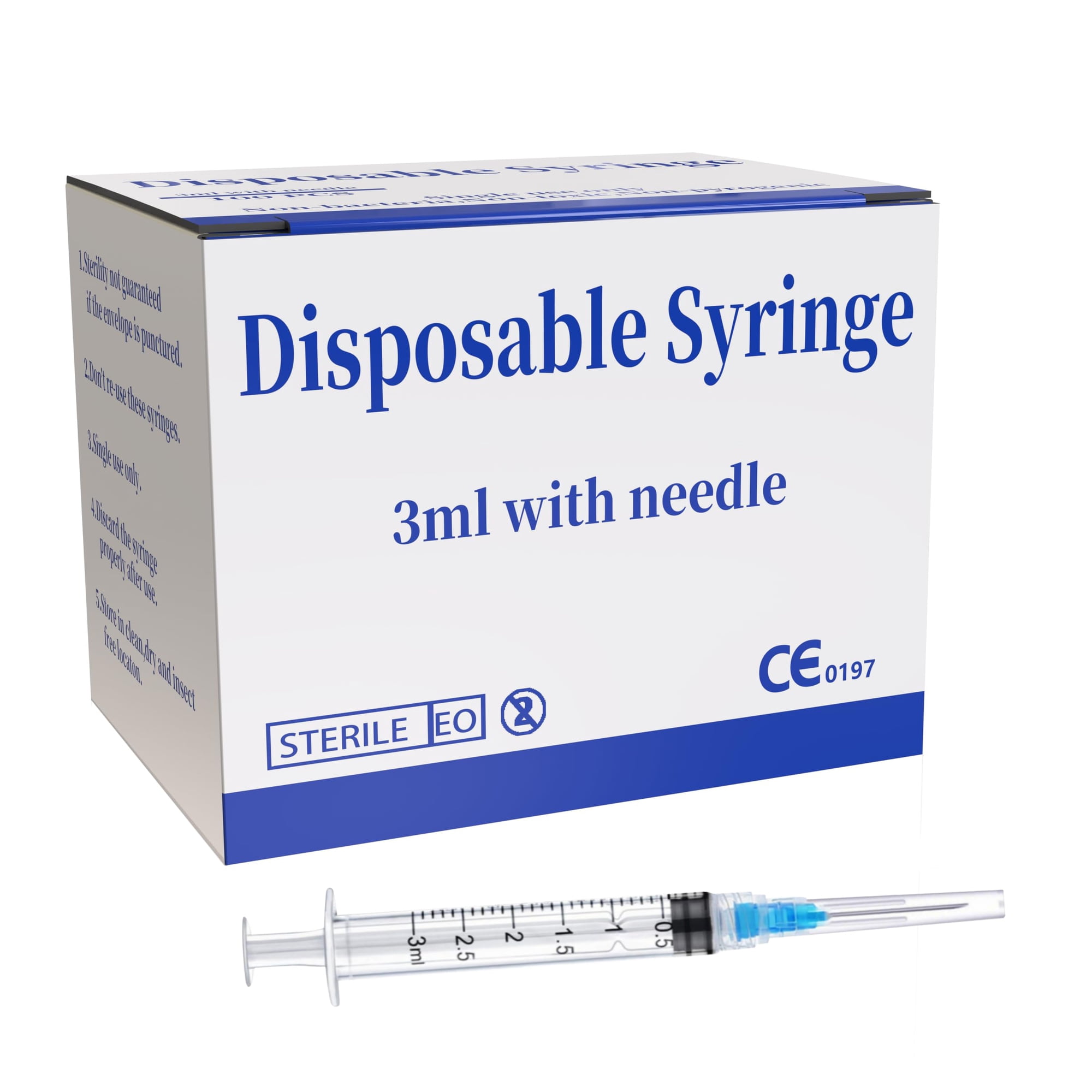 Zogsnton - Jeringa De Plástico Zoganton 3ml 23ga Con Medición X100
