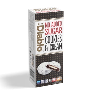 Galletas Chocolate Blanco Centro Crema Sin Azúcar :Diablo 128 G