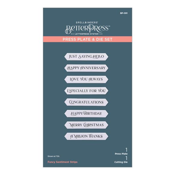 Placa de prensa, encuadernadores, elegantes tiras con sentimientos | BetterPress