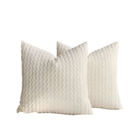 Genérico - Pack De 2 Fundas De Cojines Diseño De Maiz 45Cm X 45 Cm Blanco