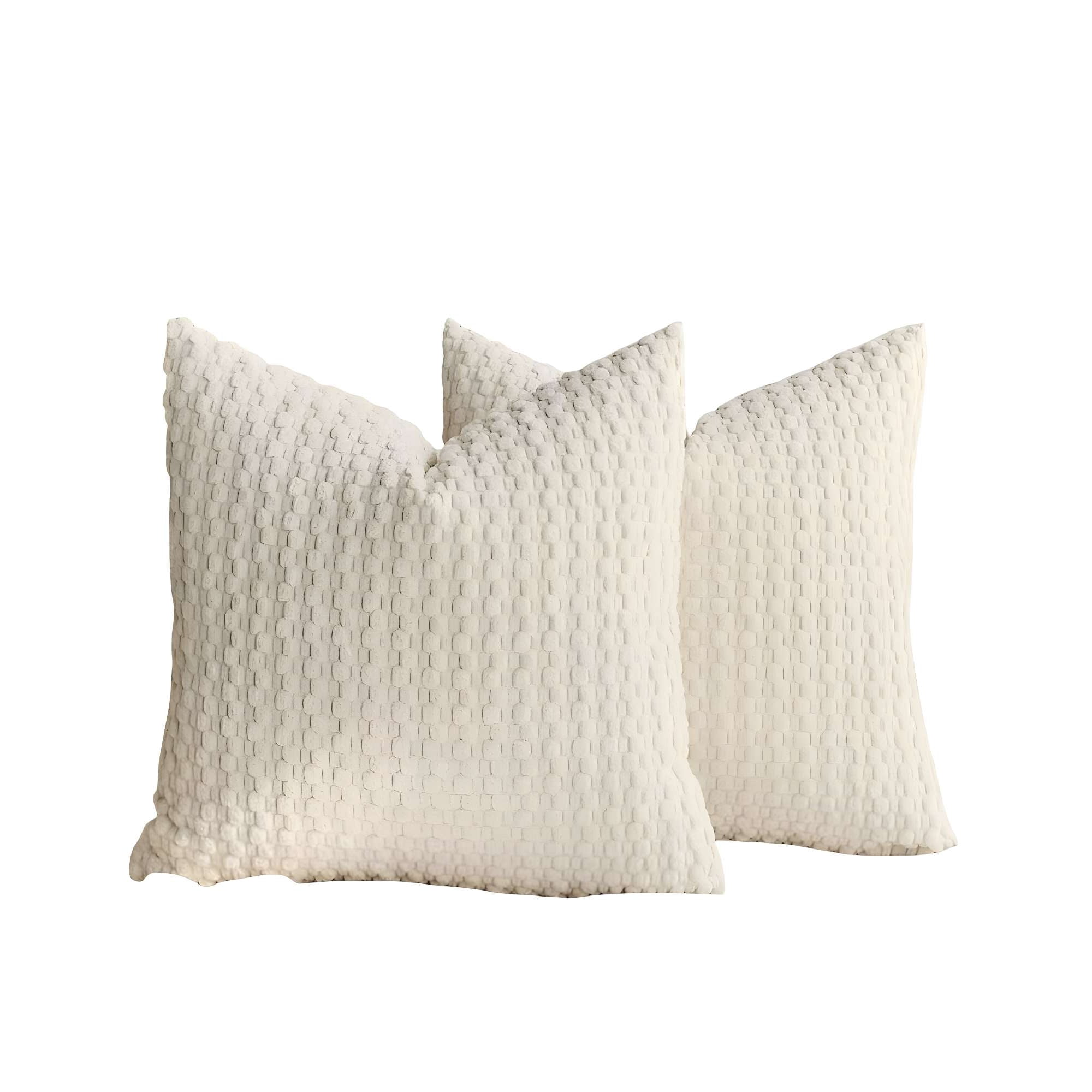 Genérico - Pack De 2 Fundas De Cojines Diseño De Maiz 45cm X 45 Cm Blanco