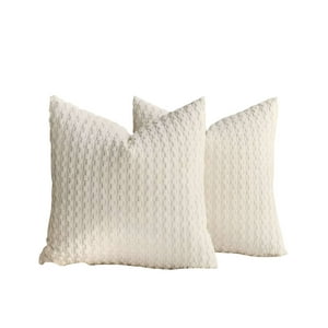 Genérico - Pack De 2 Fundas De Cojines Diseño De Maiz 45Cm X 45 Cm Blanco