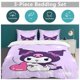 thumbnail image 5 of Kuromi Quilt Set Thicken Soft 3 Pieces Bedding Set All Season Duvet Cove with 2 Pillowcases for Adult Women Girls Teens Home Room Decor, 5 of 5