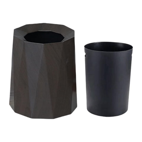Bothyi - Cubo De Basura, Contenedor De Basura, Cesto Para Basura Para Cocina, Inodoro, Baño, Color Nogal