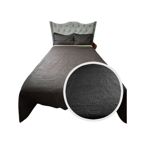 Iiimussa - Cubrecama Quilt De Lujo Verano 2 Plaza Negro