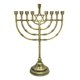 thumbnail image 1 of Vela Menorah Ner Mitzvah, bronce tradicional, 23 cm de altura, 1 of 7