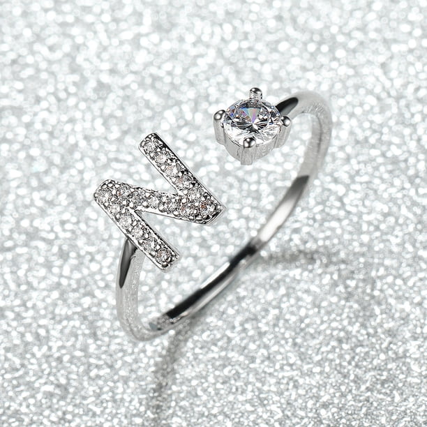 Stylish Silver A-Z Initial Rings for Weddings, Bridesmaids, and Couples - Perfect Gifts for Love and Fashion