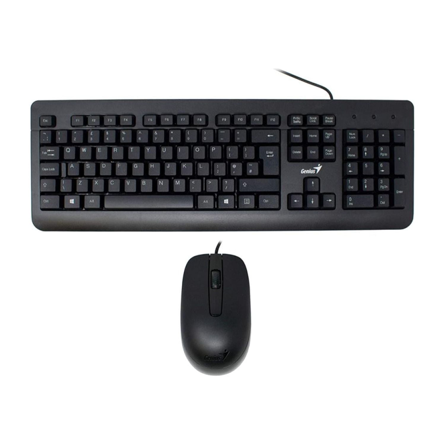 Genius - Kit Teclado Y Mouse Alambrico Usb Km-160 Negro
