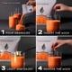 thumbnail image 4 of Relleno para velas de cera granulada naranja 500 g con 15 mechas de algodón, 4 of 8