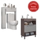 thumbnail image 1 of Mueble Organizador 1 Puerta 2 Nichos + Organizador De Baño Wc 9003Sb-9006B Café Smoke - Blanco, 1 of 6