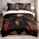 thumbnail image 1 of 3pcs Bedding set Bedding Cushion Cover Superman Dark Oil Painting Style Duvet Cover Set, 1 of 1
