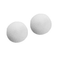 Magideal - Limpiador De Amortiguación De Espuma De La Piscina, Lavable, Bañera, Mantiene La Limpieza En Posición Vertical, Blanca, 7,6 Cm, Bola De Extracción De 2X