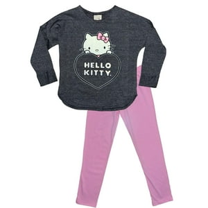 Pijama Niña Hello Kitty Gris Oscuro 3