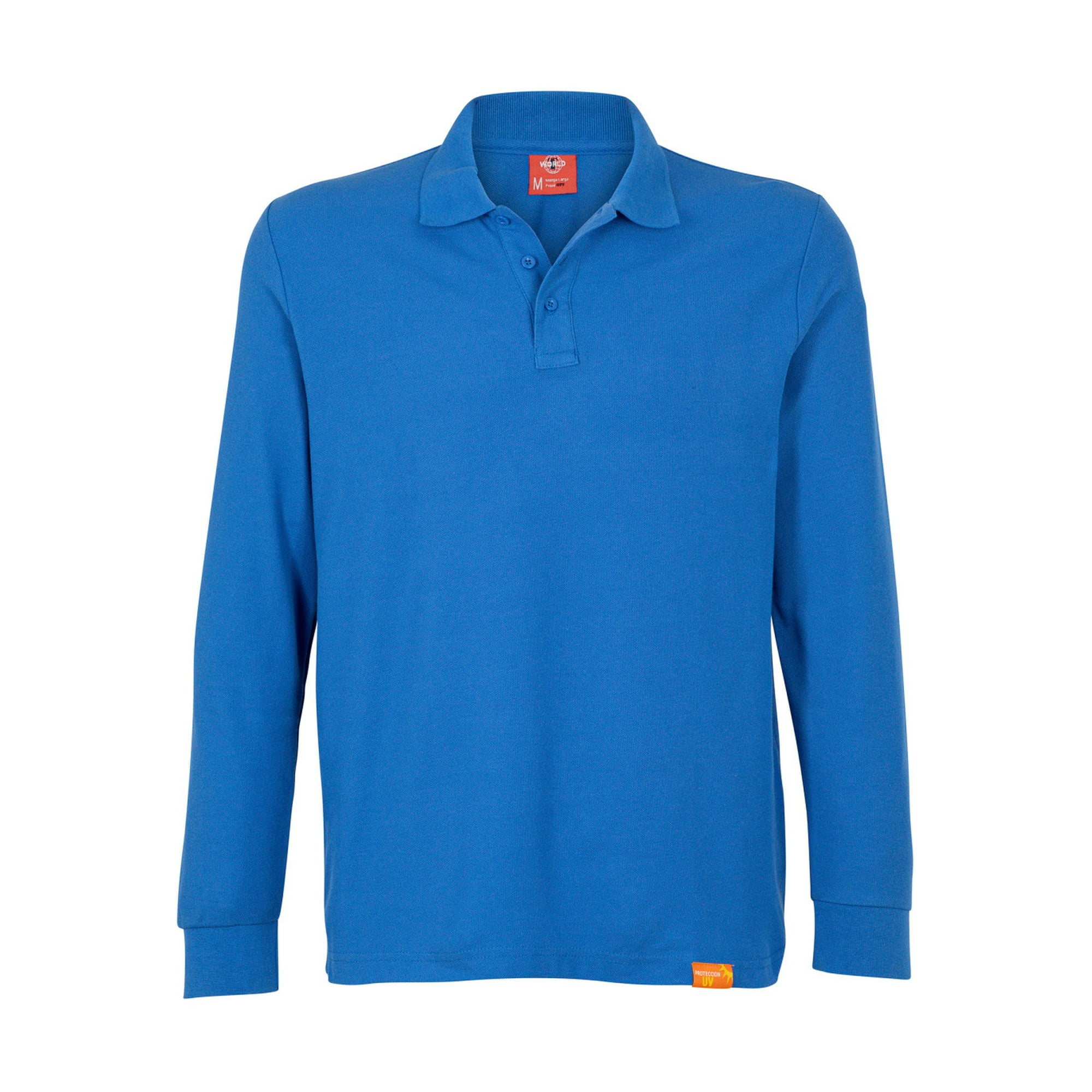 T-world - Polera Polo 60% Algodón Manga Larga Hombre Azulino