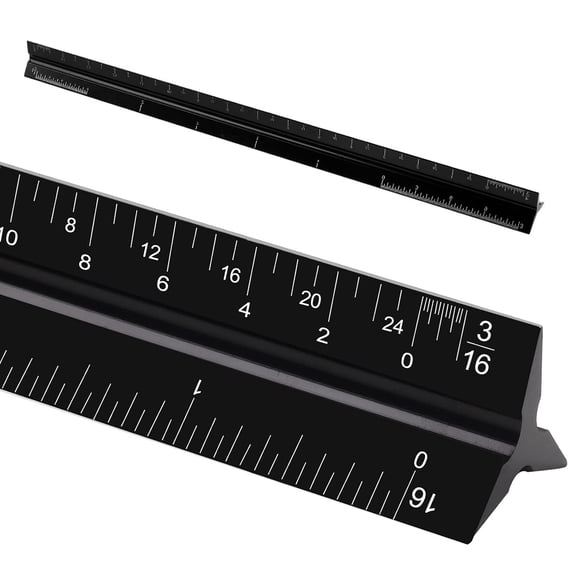 Regla Triangular Aluminio DSUWAZU 6 Escalas