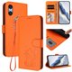 thumbnail image 2 of Funda Volteable con Diseño de Gato para Sony Xperia 10 VI, Naranja, 2 of 6