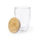 thumbnail image 2 of Vaso Mug Térmico Doble Pared Tapa Bambú Vidrio Tobby 350 Ml, 2 of 3
