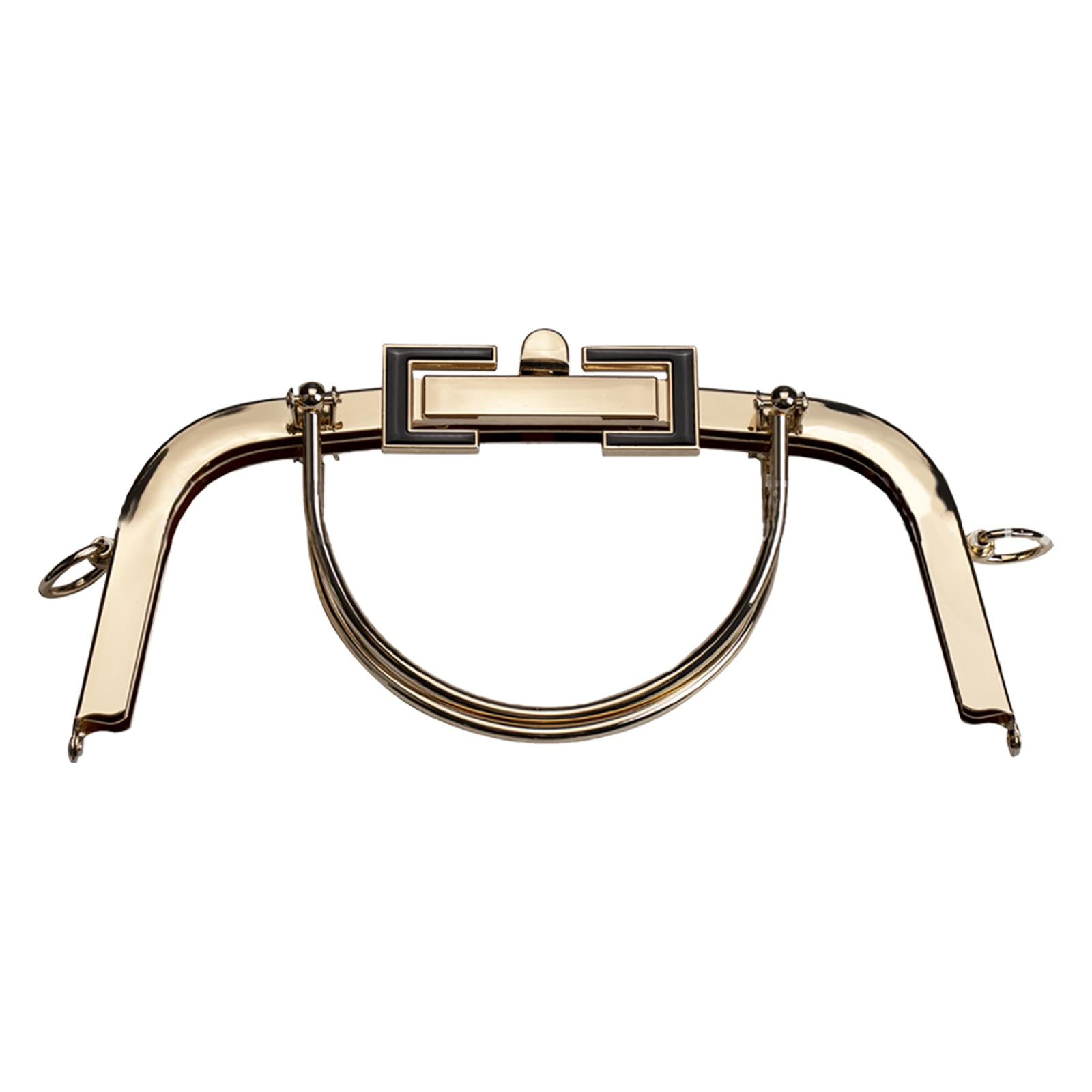 Magideal - Marco De Metal Para Bolso, Marco Para Manualidades Diy, Marco De Embrague, Cierre De Broche De Beso, Marco De Bolsa De Metal Para Bolso Hecho A Mano, Oro 235cm