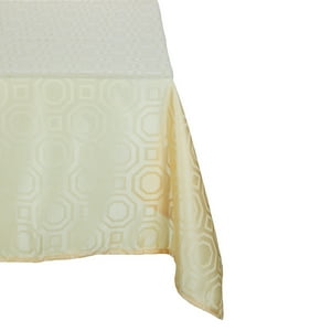 Sueno Blanco - Mantel Cuadrado Geometrico Color Crema 150X150