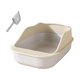 thumbnail image 1 of Caja De Arena Para Gatos De Fácil Limpieza Con Pala, Bandeja De Arena Para Gatos Semicerrada Y Abierta, Color Blanco, 1 of 5