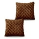 thumbnail image 3 of Set De 2 Fundas De Cojines Diseño Espiga 45cm X 45 Cm Marron, 3 of 4