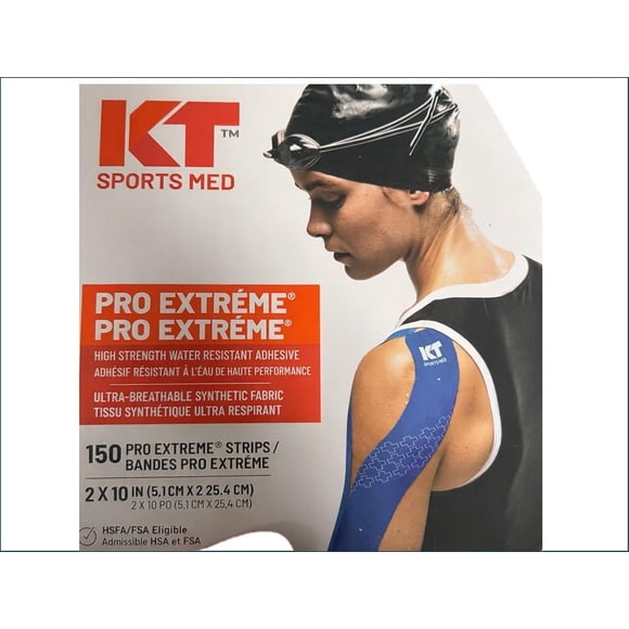 Cinta de Kinesiología KT Tape PRO 150 tiras 25 cm Azul Sónico