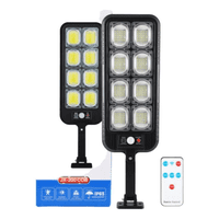 Genérico - Foco Led Solar Sensor Movimiento Control 300W Jx-200Led Negro Blanco Frío