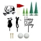 thumbnail image 2 of Adornos Para Tartas De Cumplea?os De Golf Para Hombres Para Celebraciones Día Del Padre Aniversario Carro Blanco, 2 of 5