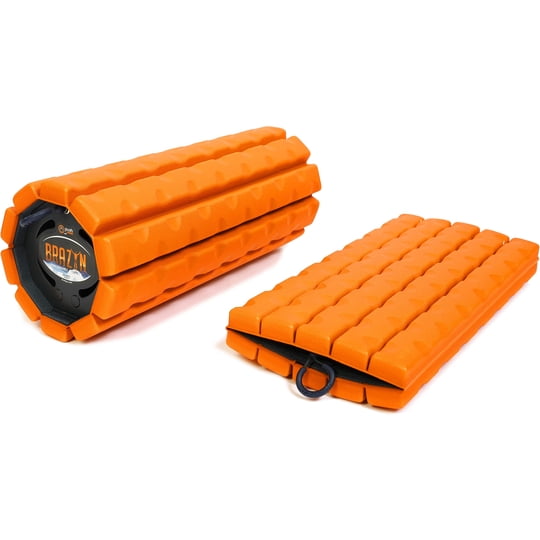 Brazyn Life - Rodillo De Masaje Muscular Brazyn Plegable 37 cm Naranja Atardecer