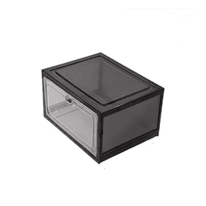 Genérico - Caja Organizadora De Zapatos Set X3 Unidad Negro