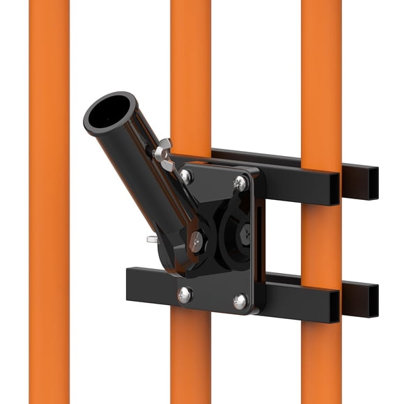 Soporte para asta de bandera JUYEER ajustable para barandales redondos y cuadrados