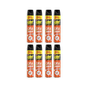 Killer - Pack 8 Insecticida En Aerosol 390Cc Casa Y Jardin