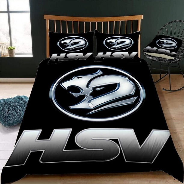 Holden Black Silver Red Quilt Duvet Cover Set Doona Cover Pillowcase3-Piece Bedding Set