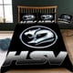 thumbnail image 1 of Holden Black Silver Red Quilt Duvet Cover Set Doona Cover Pillowcase3-Piece Bedding Set, 1 of 5