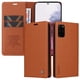 thumbnail image 4 of Funda Billetera de Cuero para Samsung Galaxy S20 con Tarjetero y Soporte - Tapa Magnética Marrón, 4 of 6