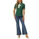 thumbnail image 2 of INSPIRE CHIC Blusa de lunares para mujer de regreso a clases con cuello Peter Pan, lazo en el cuello, manga abullonada, camisa vintage, verde oscuro, talla S, 2 of 6